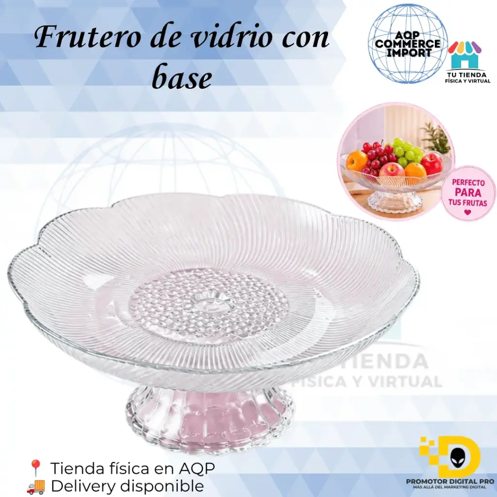 FRUTERO DE VIDRIO CON BASE
