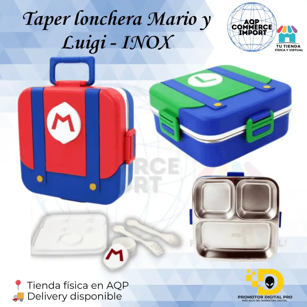 TAPER LONCHERA MARIO Y LUIGI - INOX