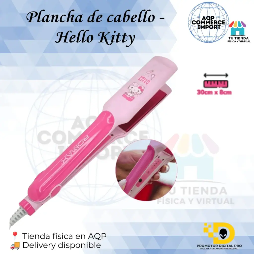 PLANCHA DE CABELLO HELLO KITTY