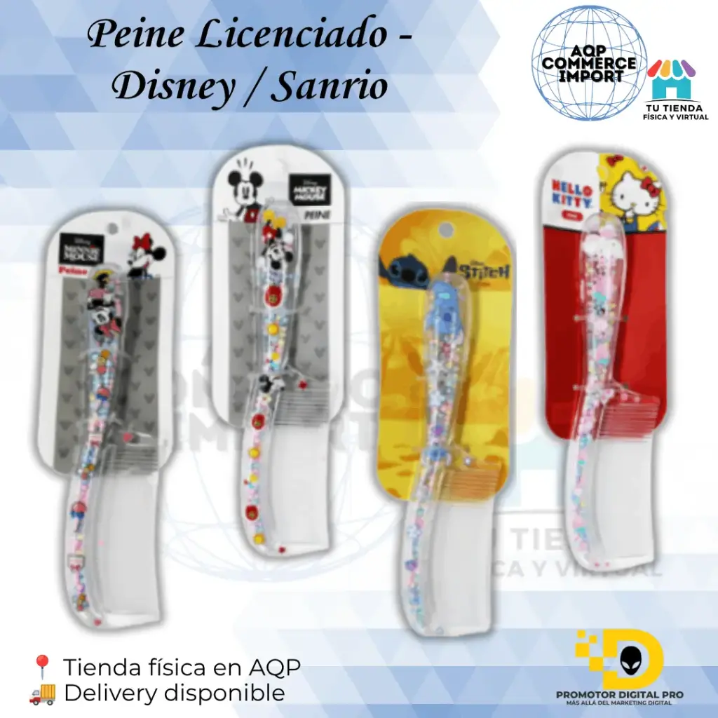 PEINE LICENCIADO - DISNEY / SANRIO