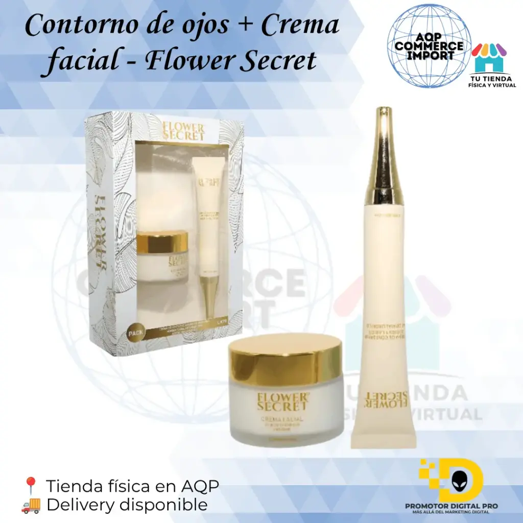 CONTORNO DE OJOS + CREMA FACIAL - FLOWER SECRET