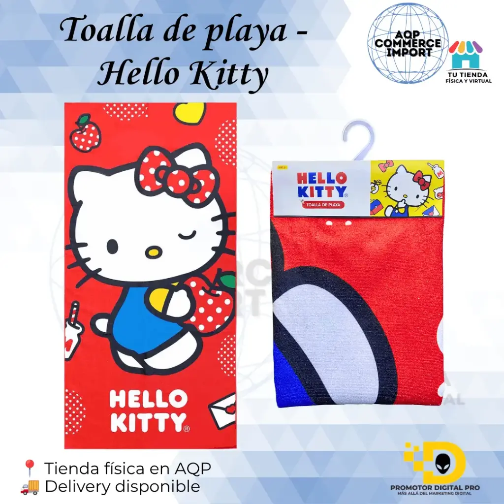 TOALLA DE PLAYA - HELLO KITTY