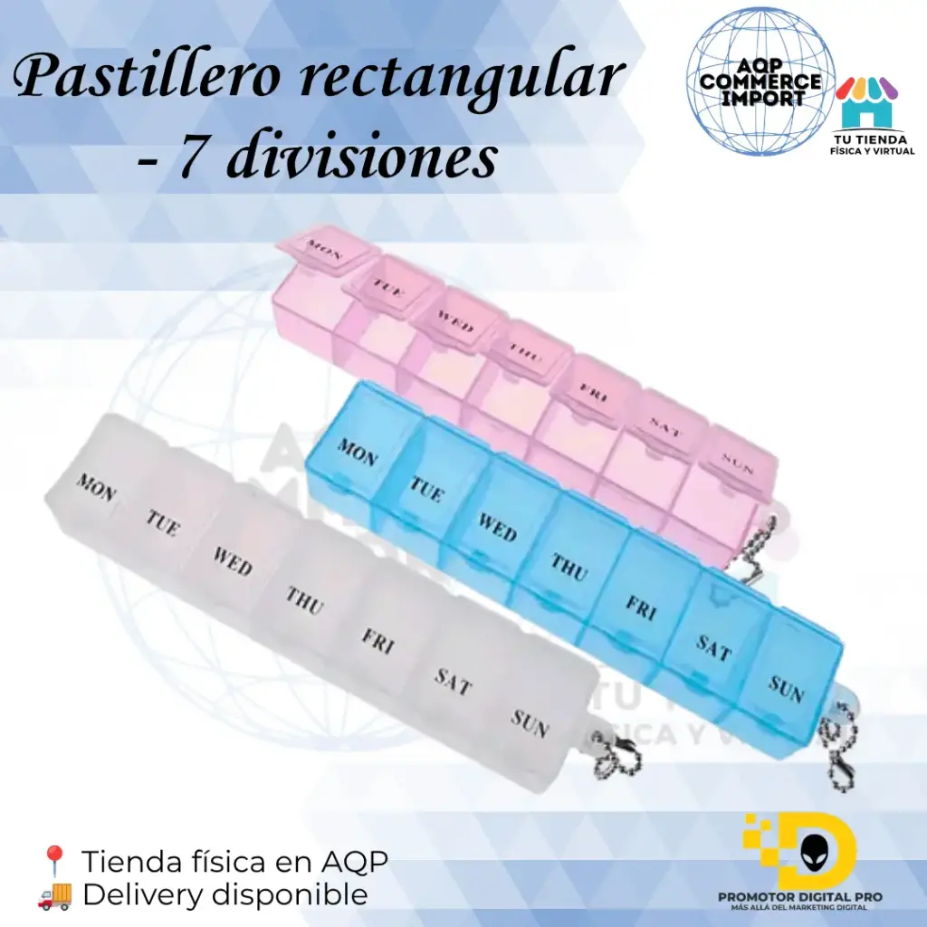 PASTILLERO RECTANGULAR 7 DIVISIONES