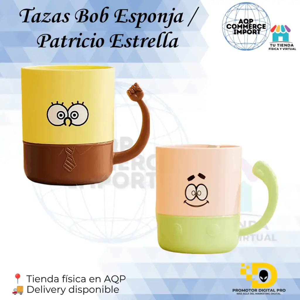 TAZAS BOB ESPONJA / PATRICIO ESTRELLA