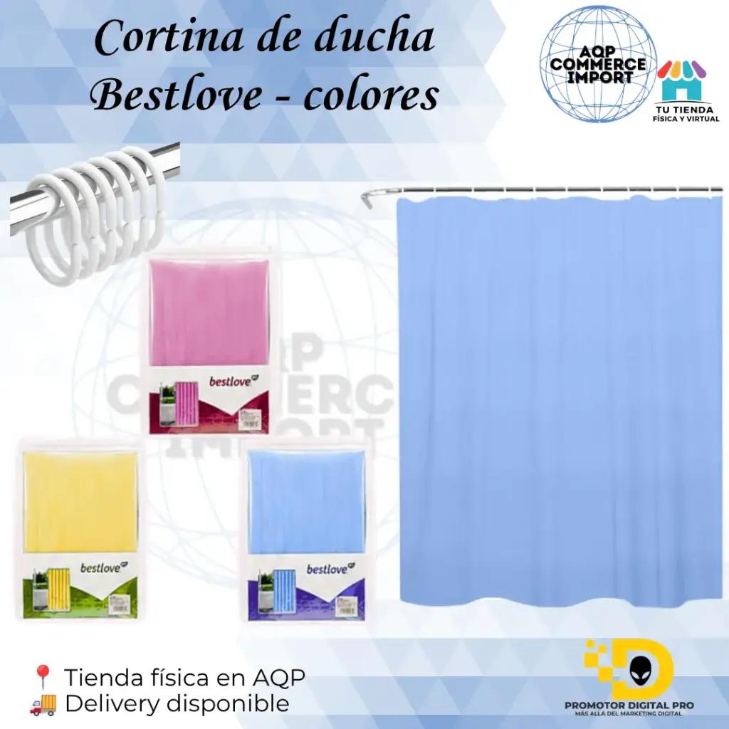 CORTINA DE DUCHA BESTLOVE - COLORES