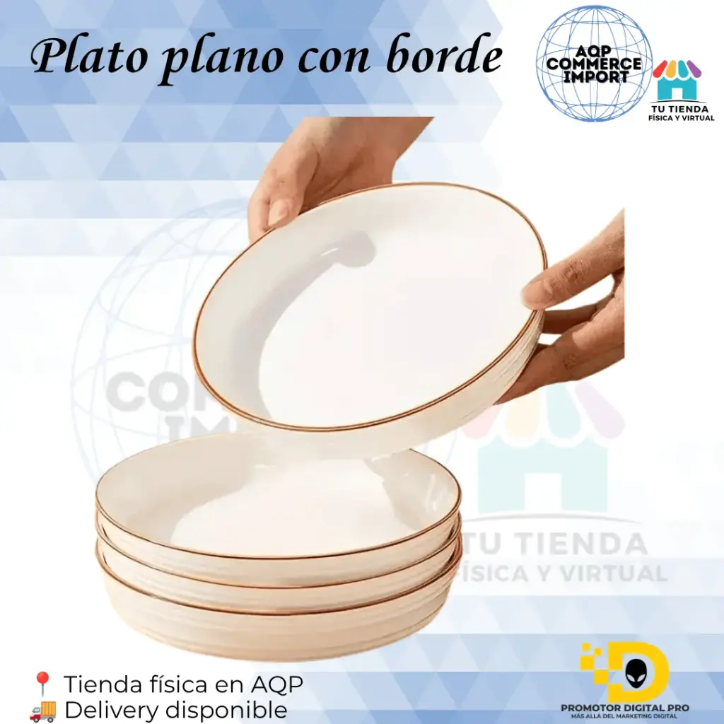 PLATO PLANO CON BORDE