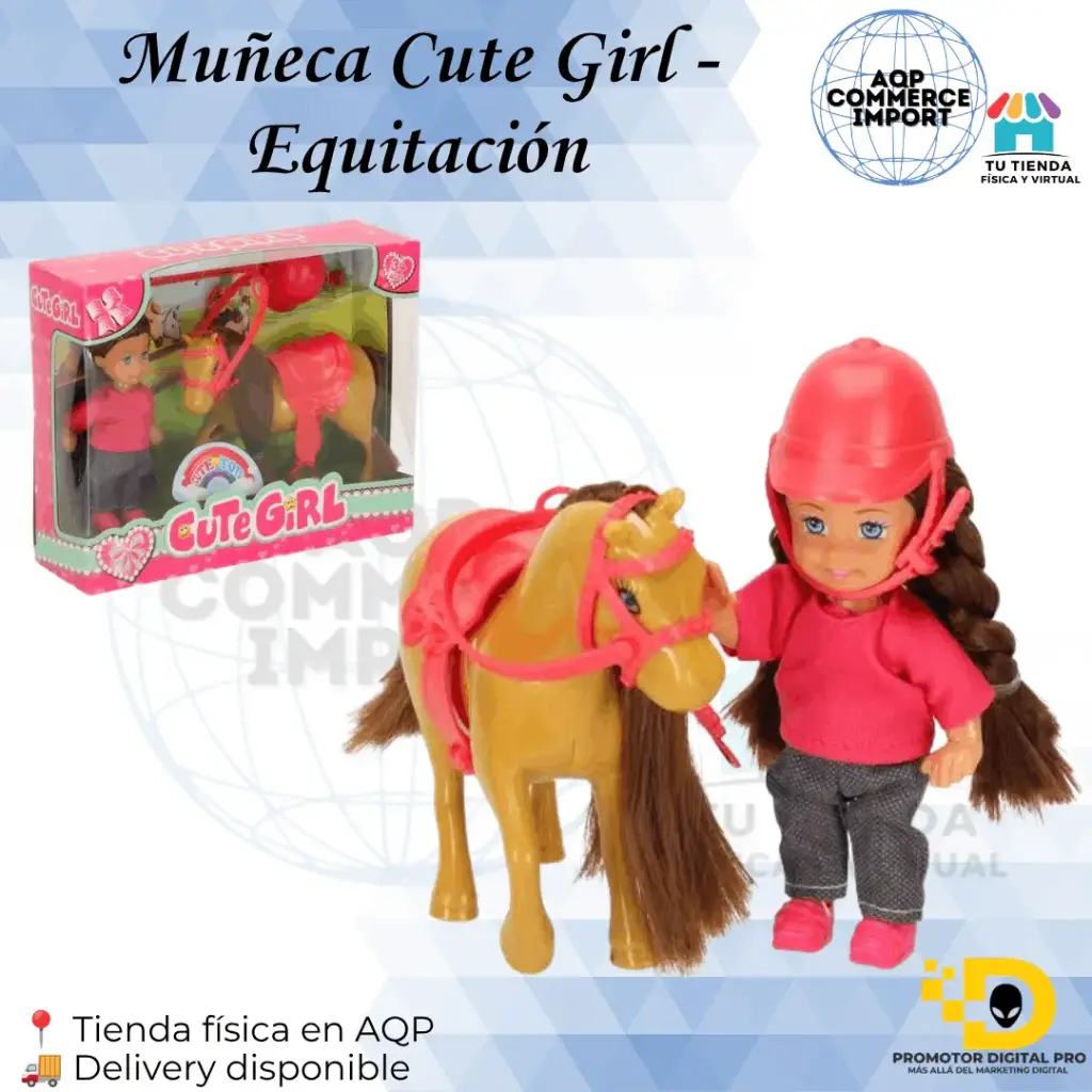 MUÑECA CUTE GIRL - EQUITACIÓN