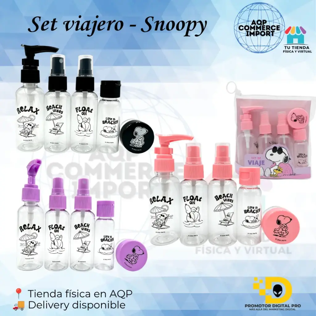 SET VIAJERO - SNOOPY