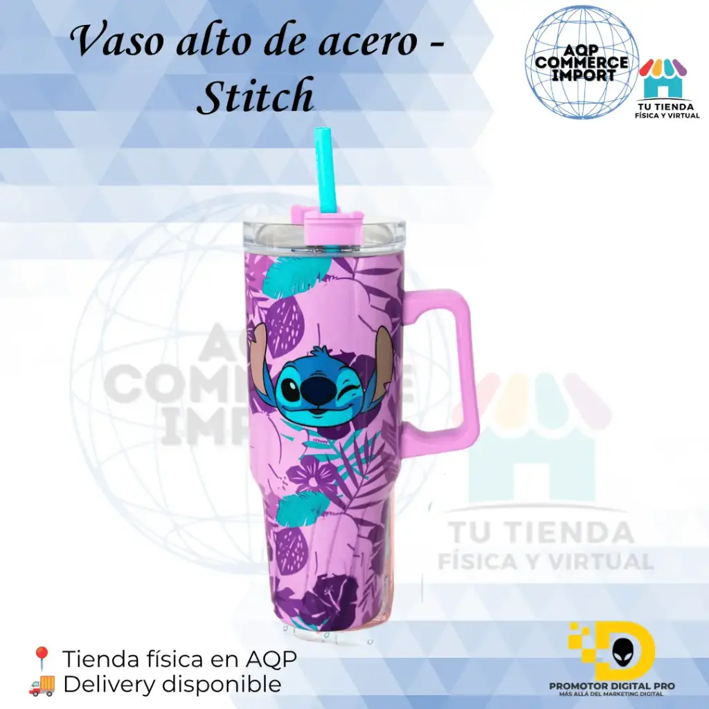 VASO ALTO DE ACERO - STITCH