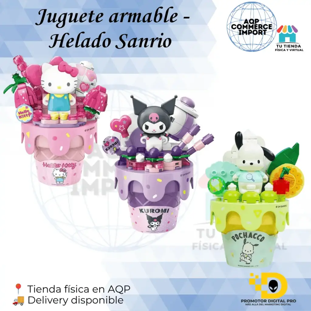 JUGUETE ARMABLE - HELADO SANRIO (TIPO LEGO)