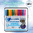 PLUMONES CROMO METALICOS DOBLE CONTORNO  PACK  X 12 UNDS