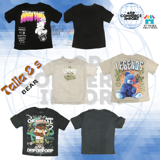 POLOS HUSTLE TALLA 8 - NIÑOS