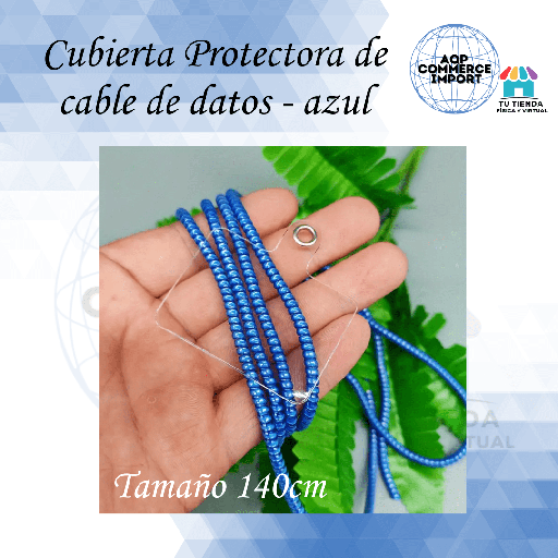 CUBIERTA PROTECTORA DE CABLE AZUL 140cm