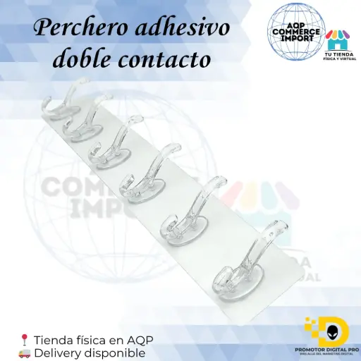 PERCHERO ADHESIVO DOBLE CONTACTO