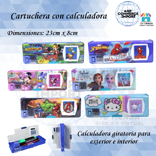CARTUCHERA CON CALCULADORA 