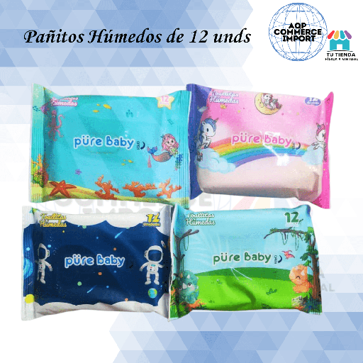 PAÑITOS HÚMEDOS DE 12 UNDS