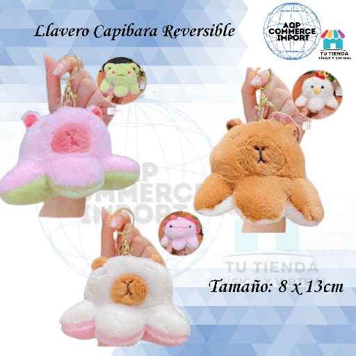 LLAVERO CAPIBARA REVERSIBLE
