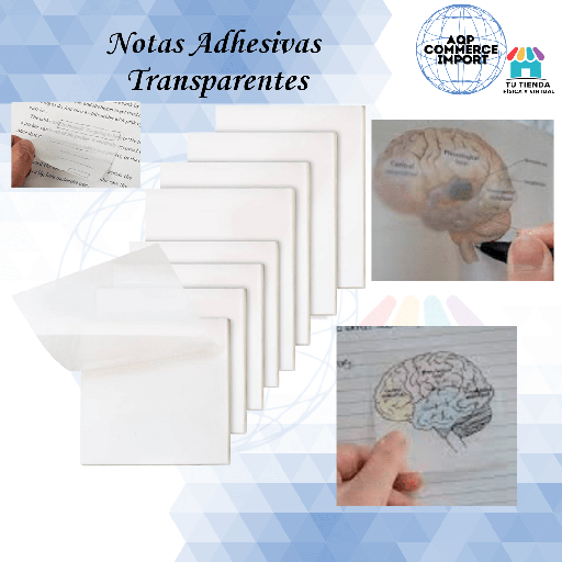 NOTAS ADHESIVAS TRANSPARENTES