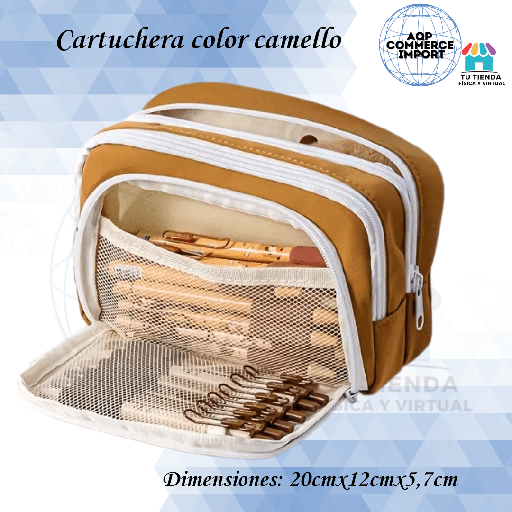 CARTUCHERA COLOR CAMELLO