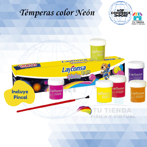 TÉMPERAS NEÓN LAYCONSA - SET 6