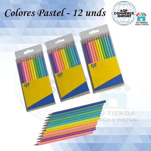 COLORES PASTEL - 12 UNDS
