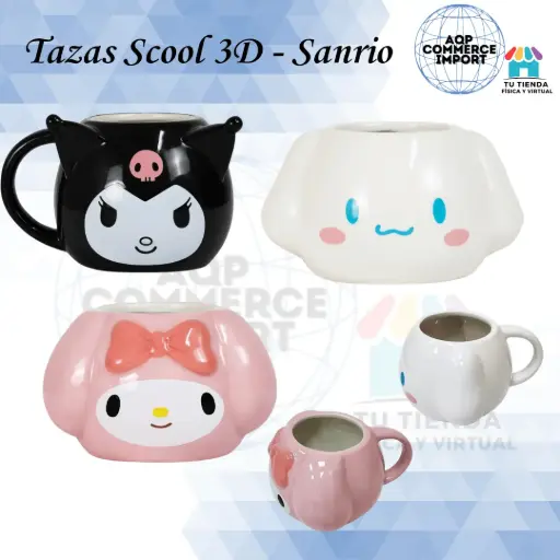 TAZAS SCOOL 3D - SANRIO