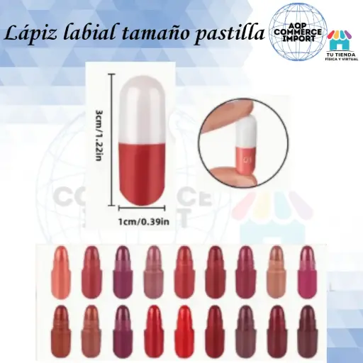 LÁPIZ LABIAL TAMAÑO PASTILLA