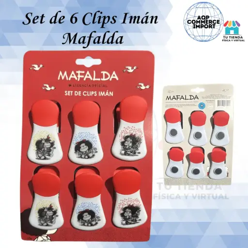 SET DE 6 CLIPS IMÁN - MAFALDA