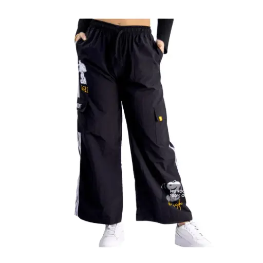 PANTALÓN PALAZO NEGRO SNOOPY - ARVAL