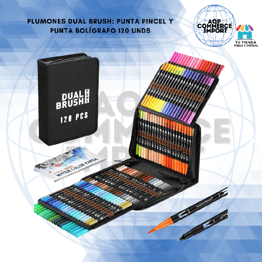 PLUMONES DUAL BRUSH DE 120 UNDS 