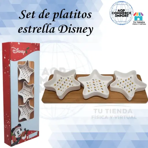SET DE PLATITOS ESTRELLA DISNEY
