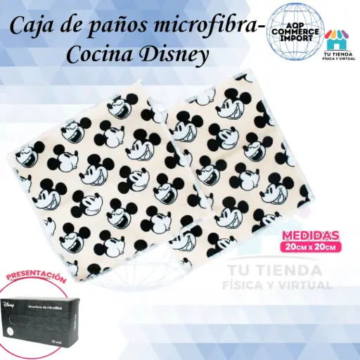 CAJA DE PAÑOS MICROFIBRA - COCINA DISNEY