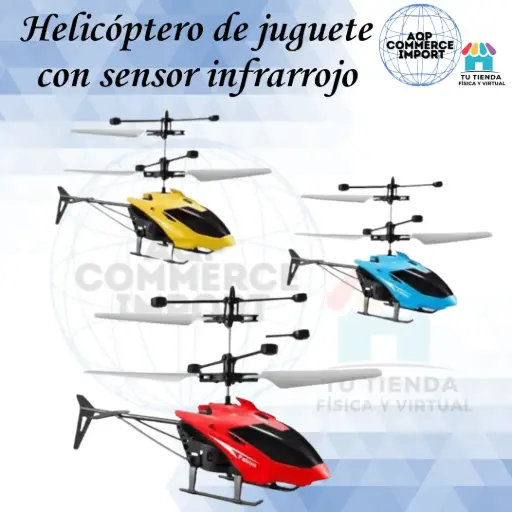 HELICÓPTERO DE JUGUETE CON SENSOR INFRARROJO