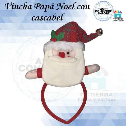 VINCHA PAPÁ NOEL CON CASCABEL