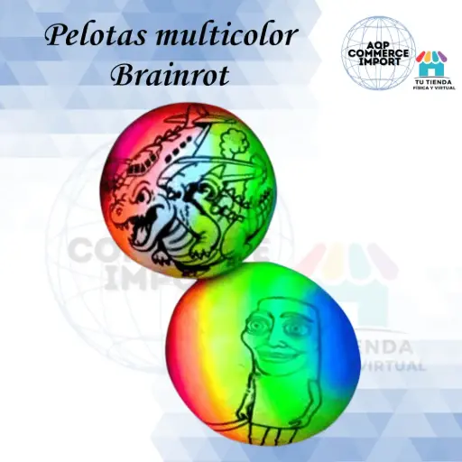 PELOTAS MULTICOLOR BRAINROT