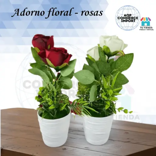 PLANTA ADORNO FLORAL - ROSAS