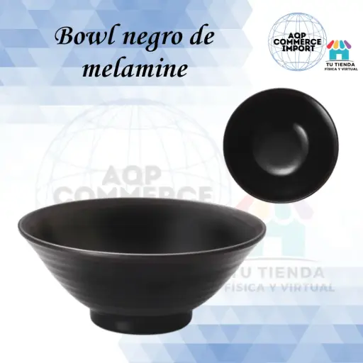 BOWL NEGRO DE MELAMINE