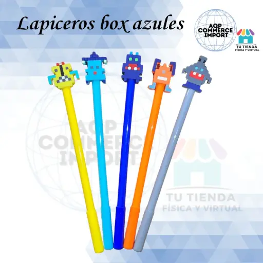 LAPICEROS BOX AZULES