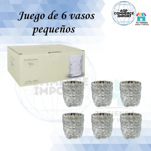JUEGO DE 6 VASOS PEQUEÑOS