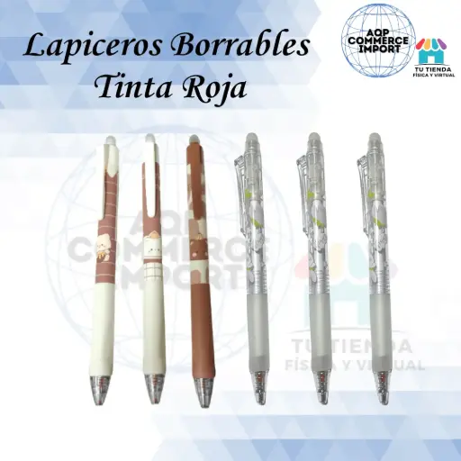 LAPICEROS BORRABLES TINTA ROJA