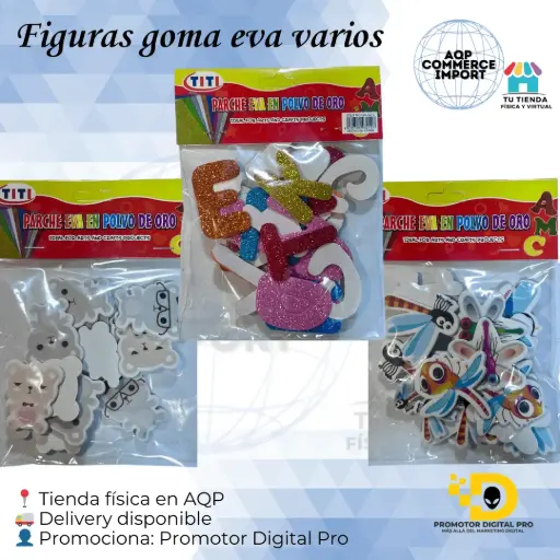 FIGURAS GOMA EVA VARIOS