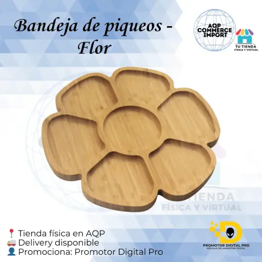 BANDEJA DE PIQUEOS - FLOR