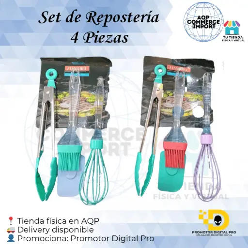SET DE REPOSTERIA 4 PIEZAS
