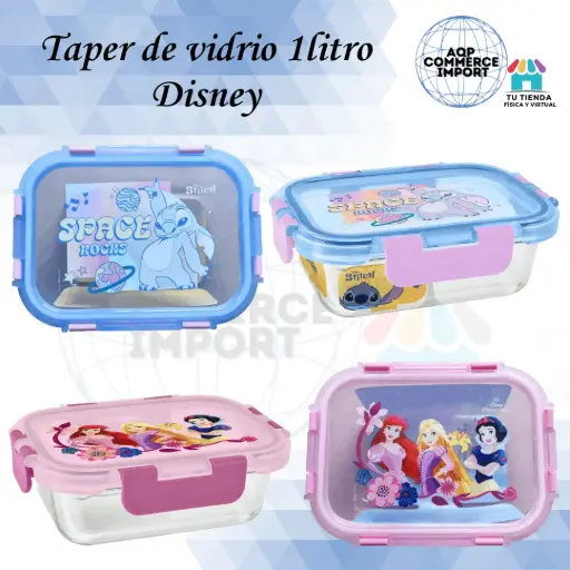 TAPER DE VIDRIO PYREX 1LITRO DISNEY