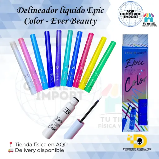 DELINEADOR LÍQUIDO EPIC COLOR - EVER BEAUTY