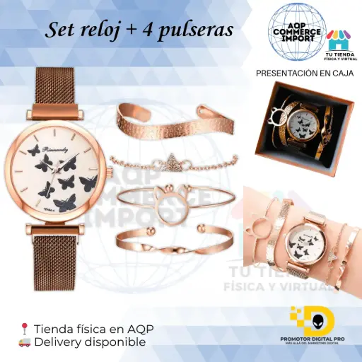SET RELOJ + 4 PULSERAS