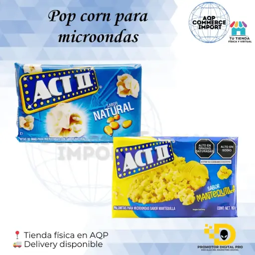 POP CORN PARA MICROONDAS