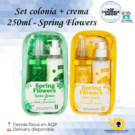 SET COLONIA + CREMA 250ML - SPRING FLOWERS