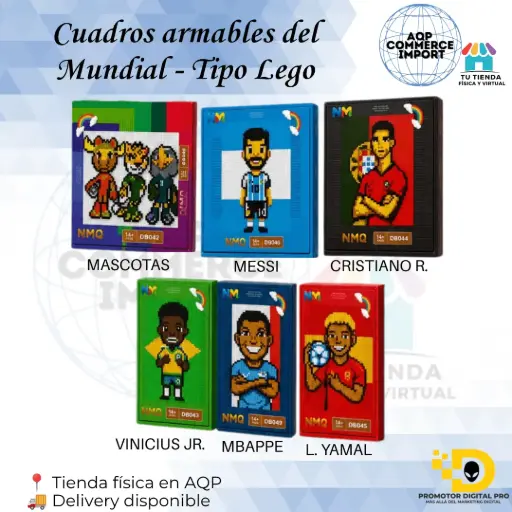 CUADRO ARMABLE DEL MUNDIAL - TIPO LEGO