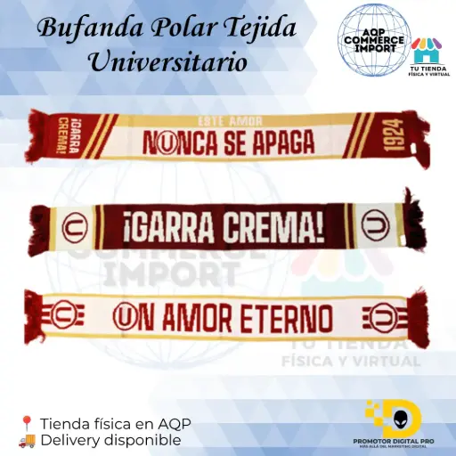 BUFANDA POLAR TEJIDA - UNIVERSITARIO